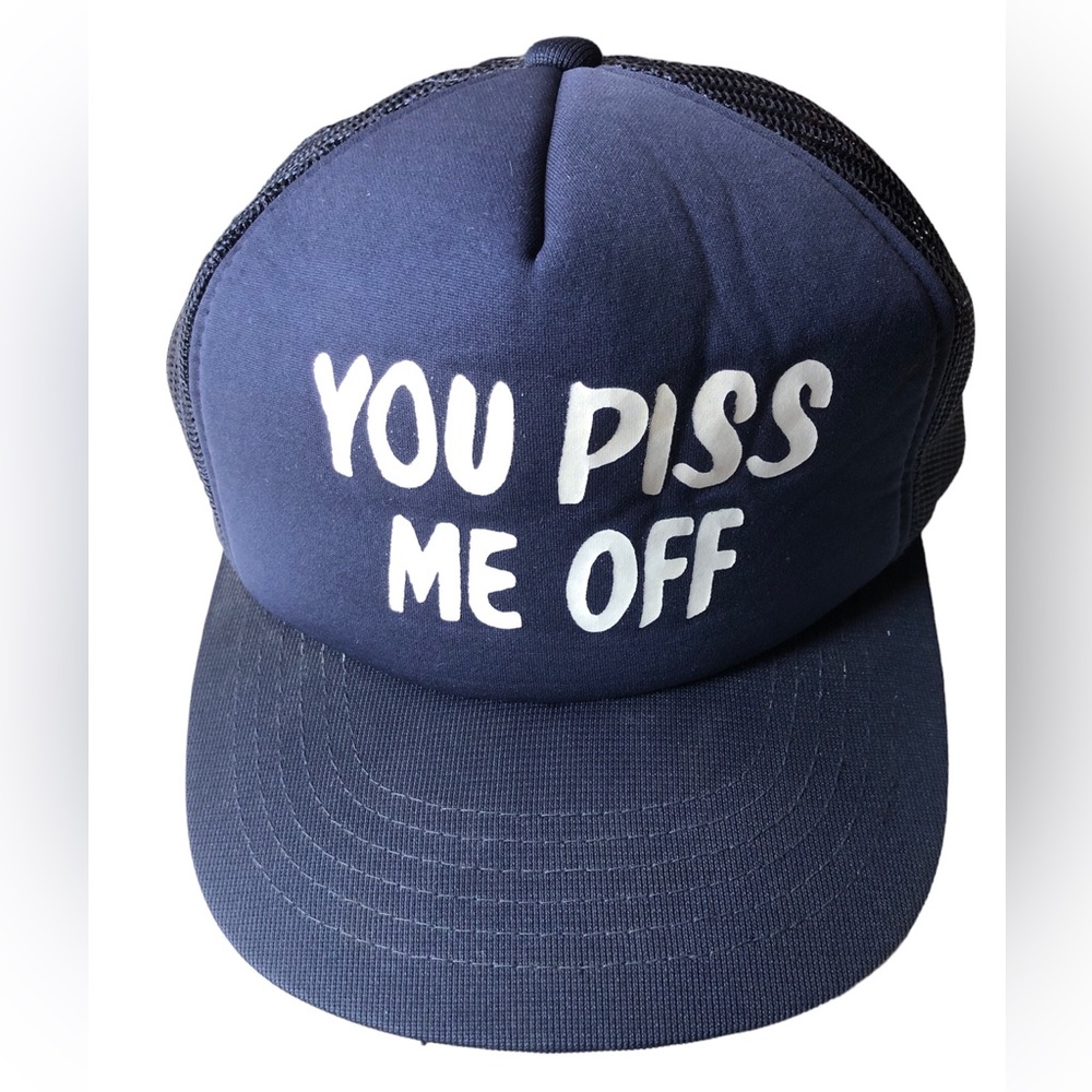 Vintage Mesh Trucker You Piss Me Off You Jerk Lyrics Snapback Hat Baseball Cap